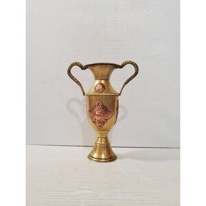vintage brass vase - vintage brass vase - brass vase with handle - vintage brass